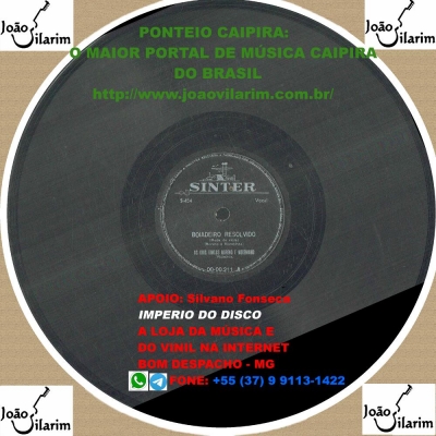 Moreno E Moreninho - 78 RPM 1964 (SERTANEJO CH-10431)